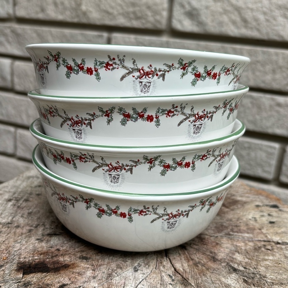 Pfaltzgraff Set of 4 Holiday Pattern Cereal Bowls - Victorian Lane